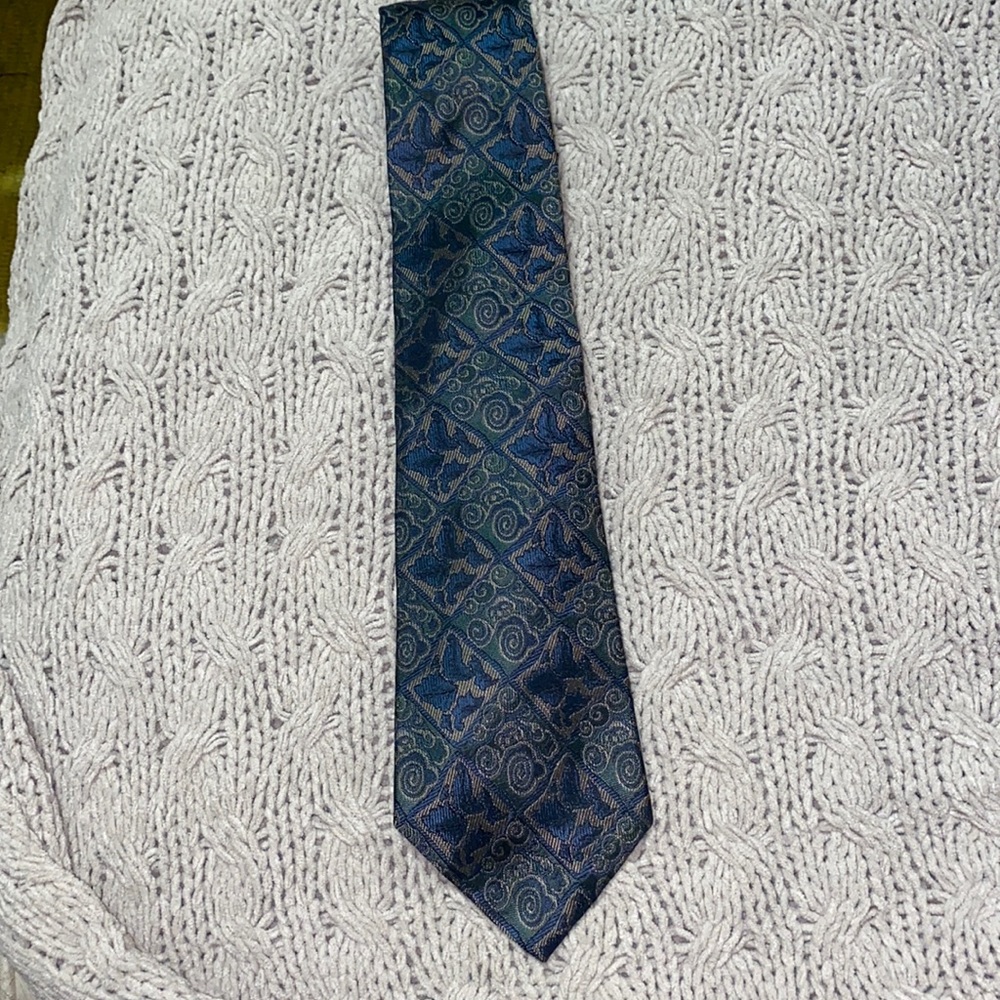 Christian Dior Men’s Tie (Dark Blue/Dark Green)